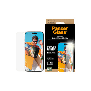 PanzerGlass UltraWide Fit Anti-Reflective Screen Protector for iPhone 17 Pro Max
